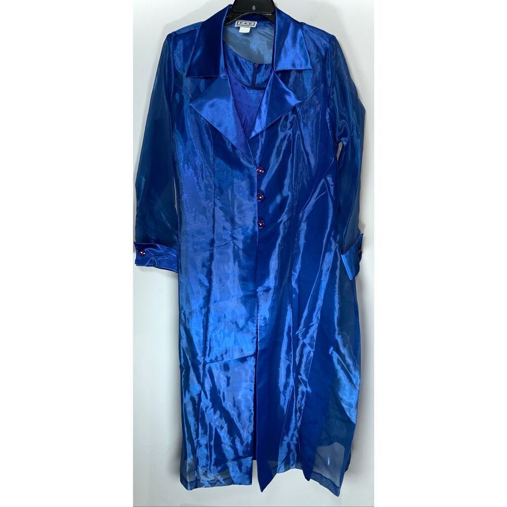FAD vintage 90s blue dress set outfit size medium